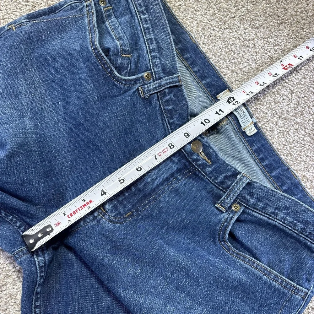 Carhartt Original Fit Straight Leg Jeans Womens 14 Blue Medium Stretch‎ Denim